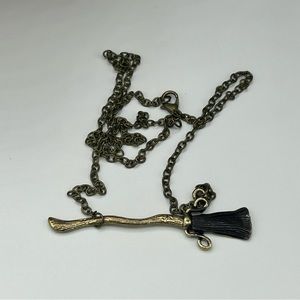 Harry Potter broomstick necklace